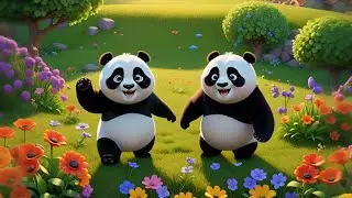 Four Playful Pandas in a Paper Tent | Fun Kids Song | Nursery Rhymes and Baby Songs