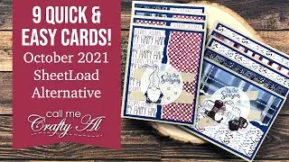 A SheetLoad Alternative | 9 Cards Using @Not2ShabbyShop 6x6 Papers | October 2021 #SUYSOct2021