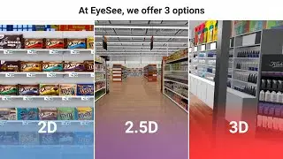 EyeSee virtual store: 2D, 2.5D and 3D option