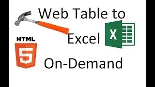 On Demand Excel from Web HTML Table