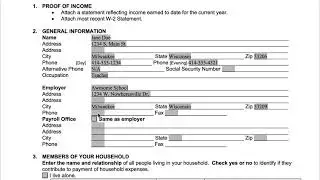 Completing the Financial Disclosure Statement General Information Section
