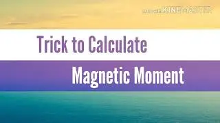 Trick to calculate Magnetic Moment | Trick for magnetic moment |spin only magnetic moment |vikasmali