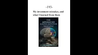 What I learned from my investment mistakes--    Nov 20 2024