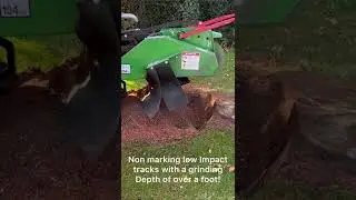 Our bandit narrow access tracked stump grinder in action