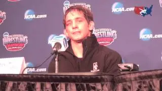 Jason Tsirtsis (Northwestern) after 149 lbs. NCAA semifinals victory