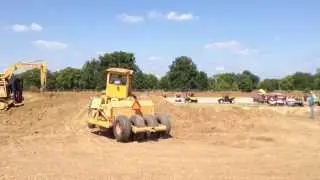 Antique construction equipment job site