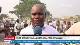 Vente des moutons &agrave; l'or&eacute;e de la f&ecirc;te de Tabaski