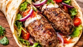 Grilled Meat Wrapped in Lavash