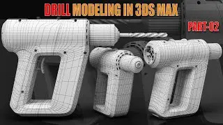 Topology Hard Surface: drill Machine Modeling In 3ds Max Part02 || N&deg;_47