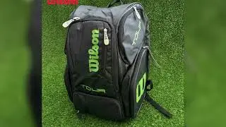 #Wilson Tennis Bag High-Capacity Holds 2 Tennis Rackets Tennis Backpack Daily Portable Court Racket