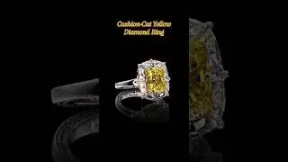 The Ultimate Harry Winston Yellow Diamond Ring 💎 #shortsvideo #moissanitering #diamond