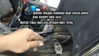 Honda beat genio scoopy new tiba-tiba mati mendadak #tutorial #fyp #service 
