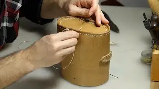 How to make box seam leathercraft/ Tutorial box stitch / DIY