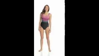 TYR Ombre Stripe Aqua Controlfit | SwimOutlet.com