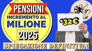 🌏 PENSIONI 👉 INCREMENTO AL MILIONE, AUMENTO & 32&euro; IN PI&Ugrave; ad APRILE❗️Fino a 750 EURO 🗯️