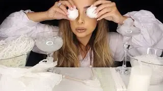 ŞEFFAF VE BEYAZ YİYECEKLER | Şeffaf Kızarmış Noodle, Jelly Noodle, Aloe Vera | TÜRKÇE ASMR MUKBANG