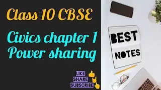 CLASS 10 CBSE l CIVICS CHAPTER 1 Power sharing l Best notes for class 10 l 🔥🔥🔥🔥🔥🔥!
