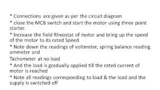 ex 3 b LOAD TEST ON DC COMPOUND MOTOR