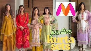 *Huge* Myntra Kurta set haul | diwali Kurta sets from Myntra | festive wear kurta sets #myntrahaul 