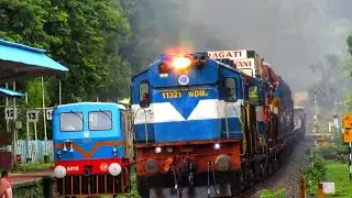 Roaring WDM3F In Konkan Railway | Rare Scene |