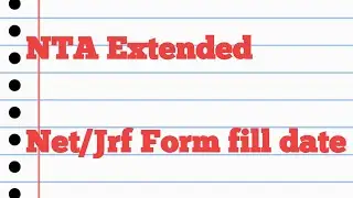 NTA extended UGC NET/JRF Form Filling Date #shorts