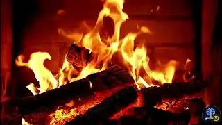 Fireplace Sound to Fall Asleep Quickly | Warm Atmosphere on a Winter Night