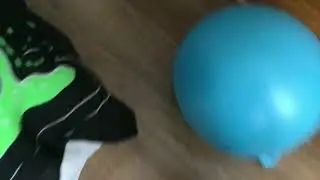 Taking space hopper out for exercise
