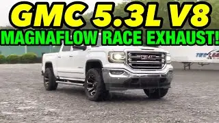 2016 GMC Sierra 5.3L V8 DUAL EXHAUST w/ MAGNAFLOW RACE MUFFLER!