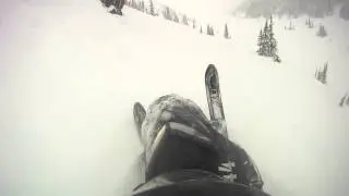 Crash Fall off Powder Whistler BC 2012 March Summit 800 ETEC