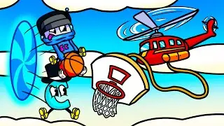 We Dunk Basketballs on Helicopters While Flipping Through Portals in Hoop World!
