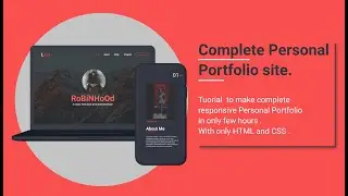 Complete Personal Portfolio only with HTML and CSS | Portfolio in 1 hour ||THE PROgrammer