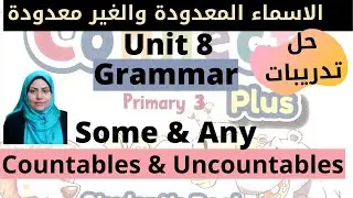 كونكت بلس- تالتة ابتدائى- الوحدة 8 (المعدود والغير معدود )(some,any )