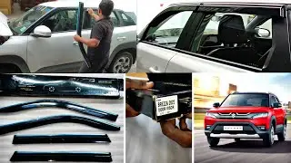 Maruti Suzuki Brezza 2022 Chrome Line Door Visor Full Installation Video