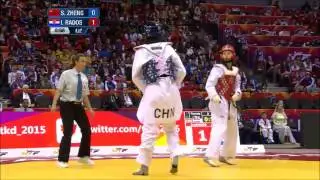 Taekwondo WTF. Чемпионат мира 2015. Semifinal. W-73. Zheng-Rados.