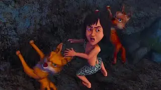 Wolf Boy and his friends fell into a deep pit. | Shiva And The Wolf Boy