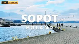 [4K] Sopot - walking tour [Sopot Pier, Poland 🇵🇱]
