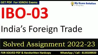 IBO-03  SOLVED ASSIGNMENT 2022-23 | English Medium  | IGNOU Solved Assignment 2022-23