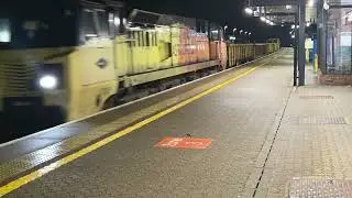 Colas rail 70805 & 66553 on loan from freightliner passing Tiverton 6C42 29th January 2026