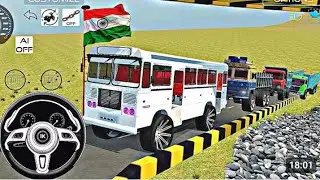 Bus truck dumper driving 🥰😈 game 3d New update #turck game #cargame #tigergaming #bastgame Indian🥰