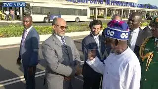 WATCH: Moment President Tinubu Arrives In Guinea-Bissau For ECOWAS Summit