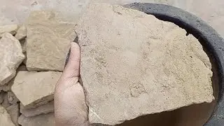 Yellow mud 💛 crumbling in claypot 🤤 | Fluffy & dusty 💨😍 | Satisfying 💞 | #S ASMR#