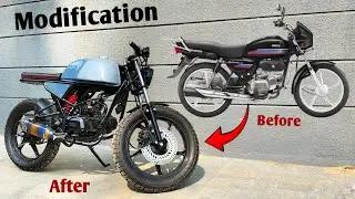 Splendor Modified to Cafe Racer | Bike Custom 74