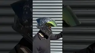 Look at that spoiler! The Scorpion R1 II ONYX is next level. #helmet #carbon #moto #bikerlife