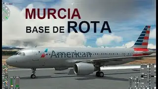 Aterrizaje en la base militar de NAVSTA Rota  despegando desde Murcia con Airbus [Flight Simulator]