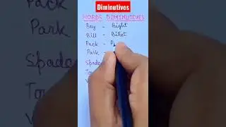 Diminutives #shorts #englishgrammar #vocabulary
