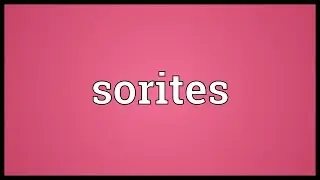 Sorites Meaning