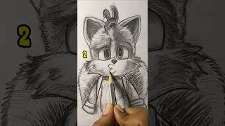 Guess the Real one for Tails 😉 from Sonic the hedgehog 3 😍#sonic #tails #short #drawing #guess