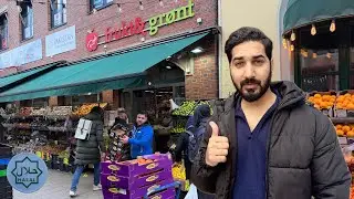 Asian market for fresh vegetables and Halal meat