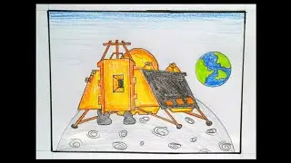 Chandrayaan 3 lander drawing easy || Vikram lander drawing