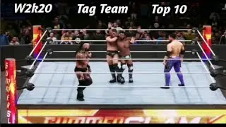 W2k20 Top 10 tag team finishers. W2k20 gameplay.